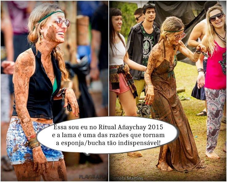 ></p><p>A unica forma de remover essa lama da pele é esfregando com afinco durante o banho e para isso será imprescindivel o uso de uma esponja ou bucha vegetal.  <strong>                                                                                                                                                                                                   </strong>Em lojas de utilidades, você pode encontrar mini esponjas para nadar na lama à vontade! Eu já nadei e recomendo pois é garantia de risadas infinitas.</p><p><img data-lazyloaded=