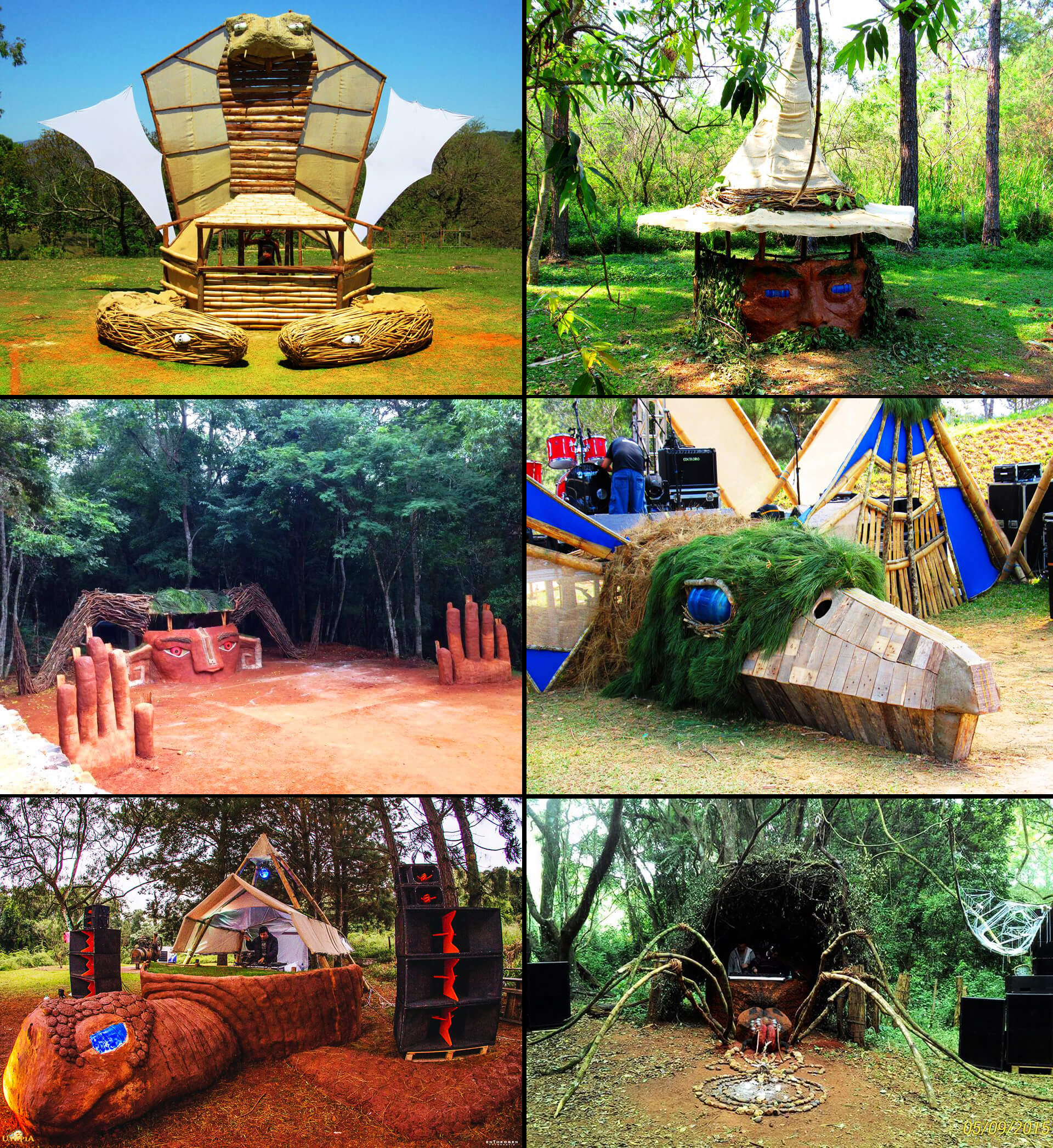 >Alguns dos palcos construidos por <strong>Nhanderu Artes</strong> para outros eventos.</p><h3 style=