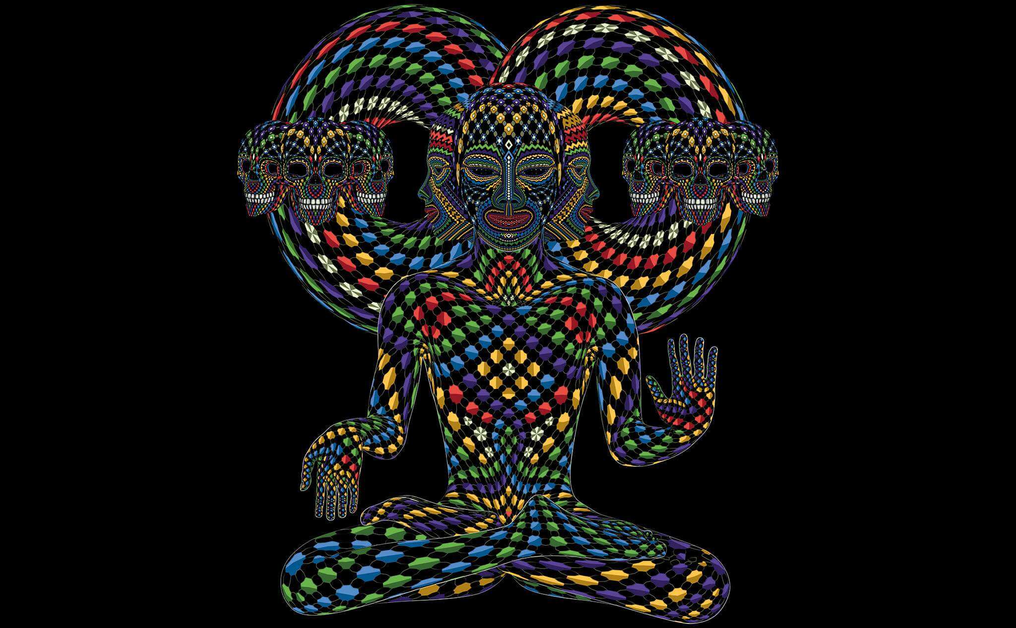 >Imagem: <strong>Symbolika</strong></p><h3> </h3><h3>A <strong>ayahuasca</strong> e <strong>ciência</strong>: novos abordagens para velhos problemas</h3><p>Do ponto de vista terapêutico, há indícios de que o aumento nos transportadores de <strong>serotonina,</strong> e possivelmente a modulação da expressão dos genes das proteínas transportadoras de<strong> serotonina</strong>, possam ser um caminho para novas abordagens a partir das substâncias presentes na <strong>ayahuasca</strong>, para reverter quadros de alcoolismo, associado a comportamentos violentos, dependência à cocaína, depressão, comportamento suicida e estres post-traumático, entre outros. </p><p style=