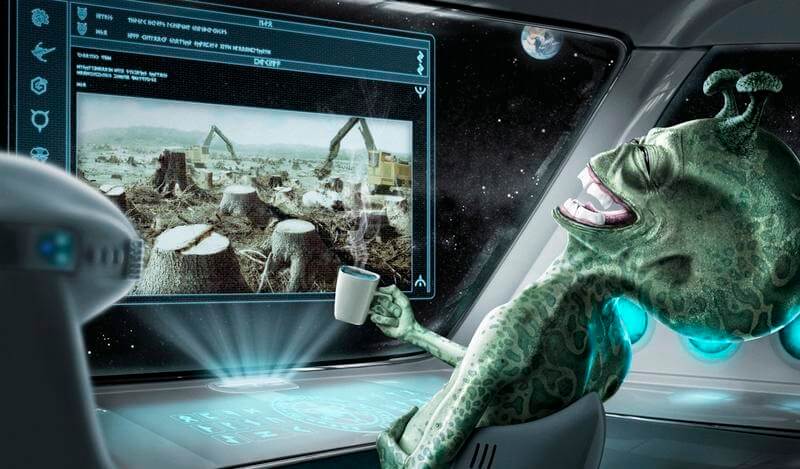 ></p><p>Uma civilização mais avançada pode ver todo o mundo físico como um lugar horrivelmente primitivo, tendo conquistado sua própria biologia e carregado seus cérebros para uma realidade virtual. A mortalidade, os desejos e as necessidades podem parecer-lhes tão primitivos  quantos nos parecem as espécies oceânicas que vivem no mar escuro e gelado. </p><p><strong>Possibilidade 4- </strong>Eles estão se escondendo e nós temos que parar de fazer barulho interestelar: Há civilizações de predadores assustadoras lá fora no universo, e a <strong>vida</strong> <strong>superinteligente</strong> sabe que transmitir quaisquer sinais é anunciar seu paradouro galático. Este é um conceito desagradável, mas ajudaria a explicar a falta de qualquer sinal recebido pelos satélites <strong>SETI</strong>. Ou seja que podemos estar sendo os novatos super ingênuos, estúpidos e arriscados, transmitindo nossas sinais para o universo lá fora.</p><p>Há um debate atualmente sobre se devemos nos engajar ou não no <strong>METI</strong> (<em>Messaging to Extraterrestrial Intelligence</em>=Mensagens de Inteligência Extraterrestre, o reverso do <strong>SETI</strong>), e a maioria das pessoas diz que não devemos. <a href=